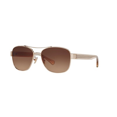 56 Mm Coach® Women's Gold/Brown Sunglasses