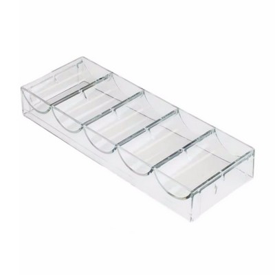 Plastic Casino Game Accessory Case Transparent 100pcs Acrylic Poker Chip Tray