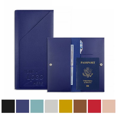 Slim Leather Travel Wallet and Passport Holder