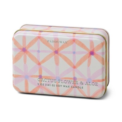 Everyday Tins 5 Oz Pink Flower Printed Tin - Cactus Flower & Aloe