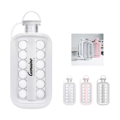 17oz Grids Foldable 2-In-1 Ice Hockey Bottle