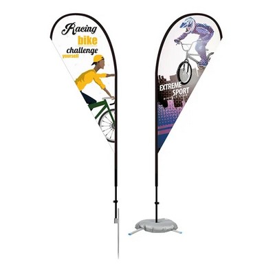 7' Teardrop Flag Kit-Double Sided With Optional Base
