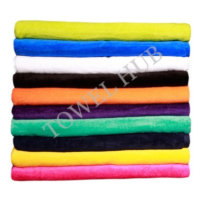 30x60 - BLANK Terry Velour Beach Towels 100% Ring Spun Cotton