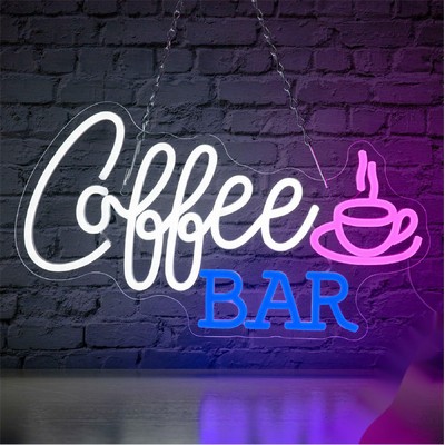 16 Inches Custom Cafe Shop Neon Sign Custom LED Night Club Sign LED Glow Sign - 3 Colors Sign