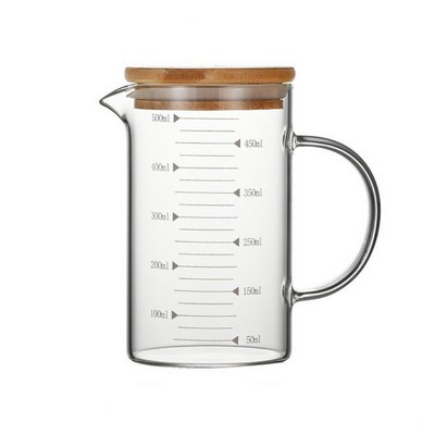 16Oz Glass Measuring Cup Pitchers W/ Lid