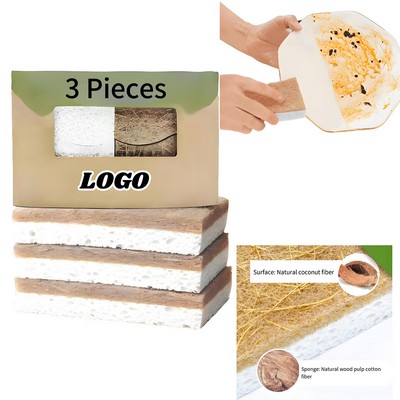 Natural Kitchen Sponge Set (3 Pieces Per Box)