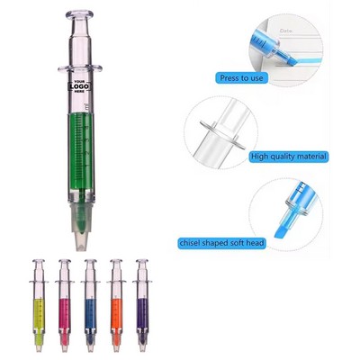 Syringe - Equipped Highlighting Writing Instruments