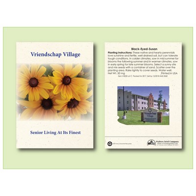 Black Eyed Susan Flower Seed Packet (3.25" x 4.5")