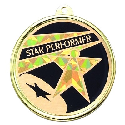 2 ¼" TM Series Academic Medal w/Star Performer Mylar Insert