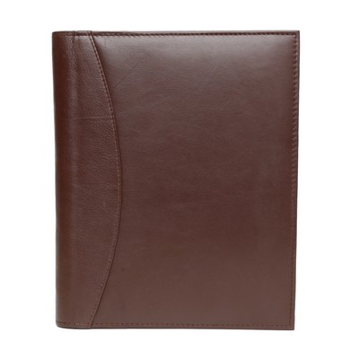Ashlin® Designer Peterborough Expresso Brown Refillable Cover w/Journal, Pocket & Pen Loop