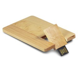 Wood Credit Card Flash Memory Drive