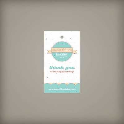 1 Sided Wide Plantable Holiday Tag
