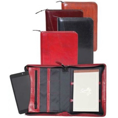 Embossed Leather Mini Tablet Organizer