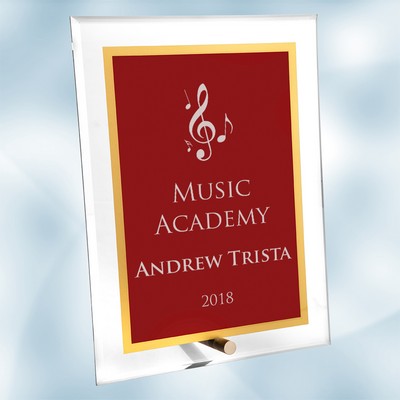 Acrylic Red Complex Plaque (M)