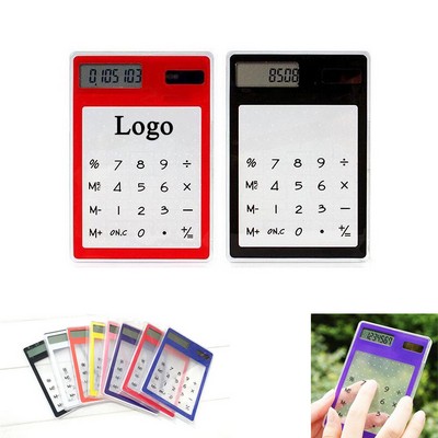 Transparent Solar Touch Screen Calculator