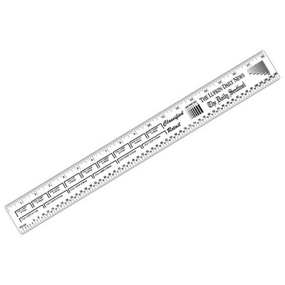 18" Flexible PVC Ruler with General Scales