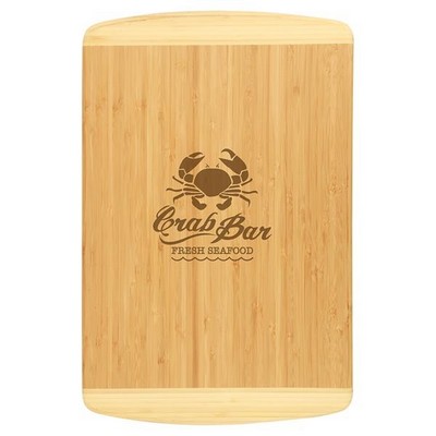 2 Tone Bamboo Cutting Board (18" x 12")
