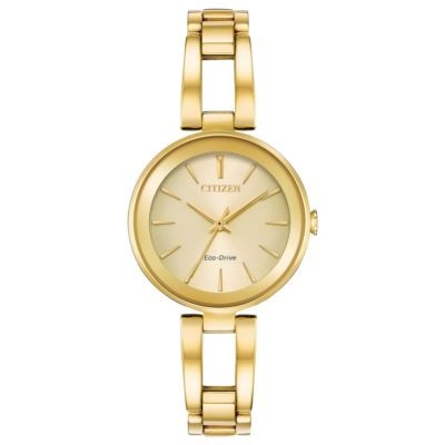 Citizen Ladies' Axiom Eco-Drive Gold-Tone Watch w/Champagne Dial