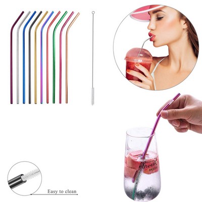 8.46 Inch Bend Stainless Steel Straw