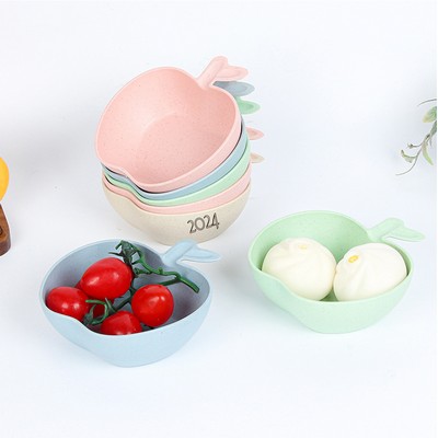 Sauce Dish Wheat Straw Creative Apple Shaped Dipping Bowl