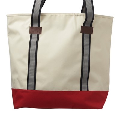 Large Sea Coast Polyester Tote Bags
