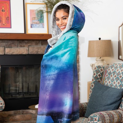 Hooded Sherpa Luxe Throw 60" x 80""