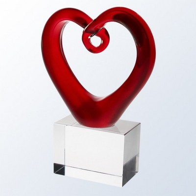 Red Heart Award w/ Clear Base