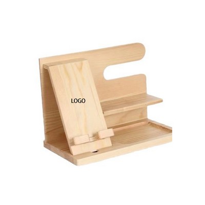 6 X 10.2 X 7.6Inch Wood Phone Stand Desk Organizer