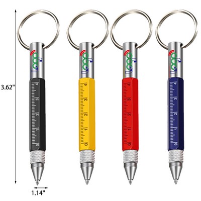 6 In 1 Multifunction Screwdriver Ballpoint Pen Keychain