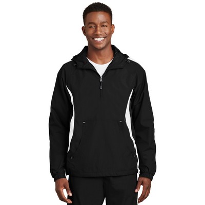 Sport-Tek Colorblock Raglan Anorak.