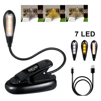 Rechargeable LED Reading Light with Adjustable Brightness