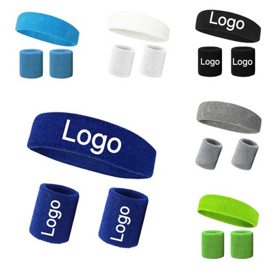 Sports Hairband And Wristband Set