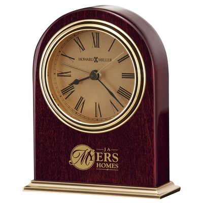Parnell Rosewood Arch Alarm Clock w/ Gold Dial