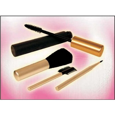 Makeup Brush Set Rectangle Metal Photo Magnet (2"x3")