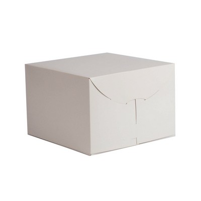 White 2 Piece Lock Corner Design Gift Box (12" x 12" x 10")