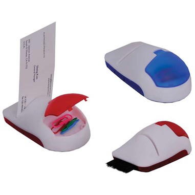 Card Holder W/Brush & Paper Clip Compartment