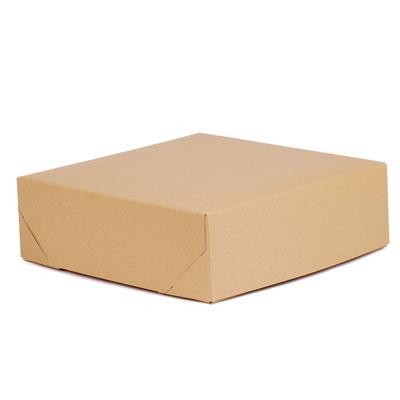 Natural Beige 2 Piece Lock Corner Design Gift Box (11" x 11" x 2")