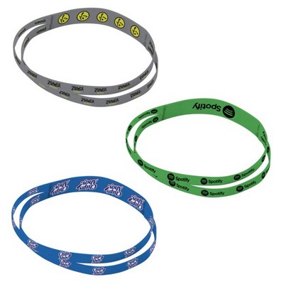 1" Dye-Sublimated Stretchy Elastic Headband with two 1/2" Bands