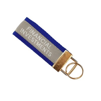 3" Woven Key Strap w/ Gold-colored Hardware - "Elite" Weave