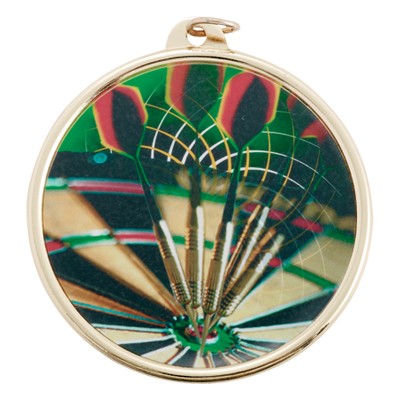 2 ¼" TM Series Sports Medal w/Darts Mylar Insert