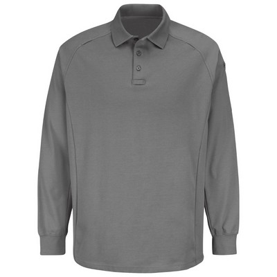 Horace Small® - New Dimension® Long Sleeve Unisex Gray Polo Shirt