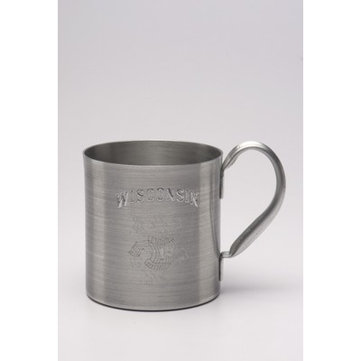 Aluminum Mug - Stainless Steel Look 16 Oz.