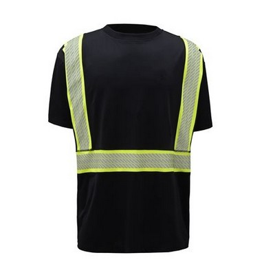 GSS™ Non-ANSI ONYX Anti-Snag Black T-Shirt w/Segment Tape