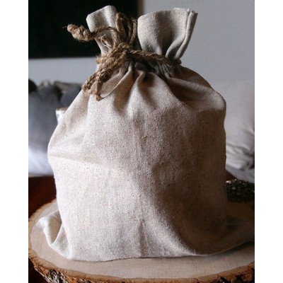 Linen Bag w/Jute Cord (10" x12")