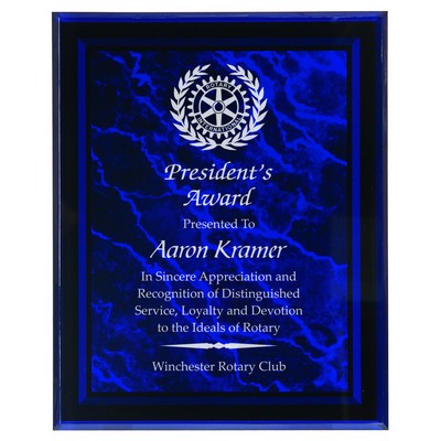 Purple Marble Border Clear-Plaque Acrylic (8" x 10")