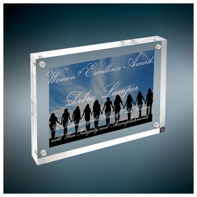 7" x 5" Clear Rectangle Magnetic Acrylic