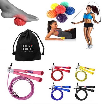 Promotek iBank® Spiky Massage Ball + Jump Rope