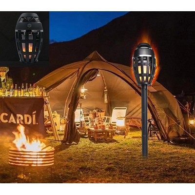 Outdoor LED Flame Atmosphere Lamp Wireless Speaker W/A Pole