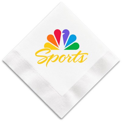 3 Ply White Dinner Napkin - 1/4 Fold, Digital