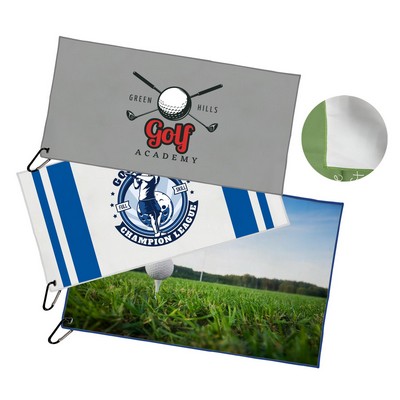 Free Shipping Full Color Seude Microfiber Golf Towel
